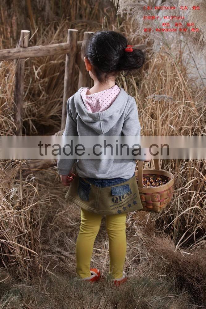 Hood kids coats casual leggings dress designs/kids apparels suppliers