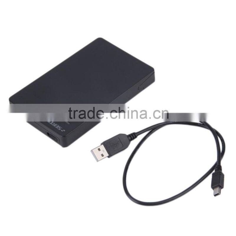 Tool-Free USB 2.0 SATA HDD SSD Enclosure HDD External 2.5'' Case Mobile Box For 2.5 inch SATA HDD SSD Drive Black