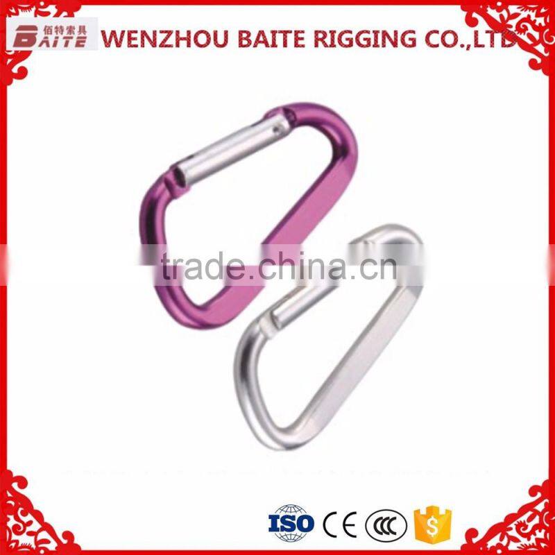 2016 HIGH QUALITY ALUMINUM CARBINER AND D TYPE SNAP HOOK WITH PIN