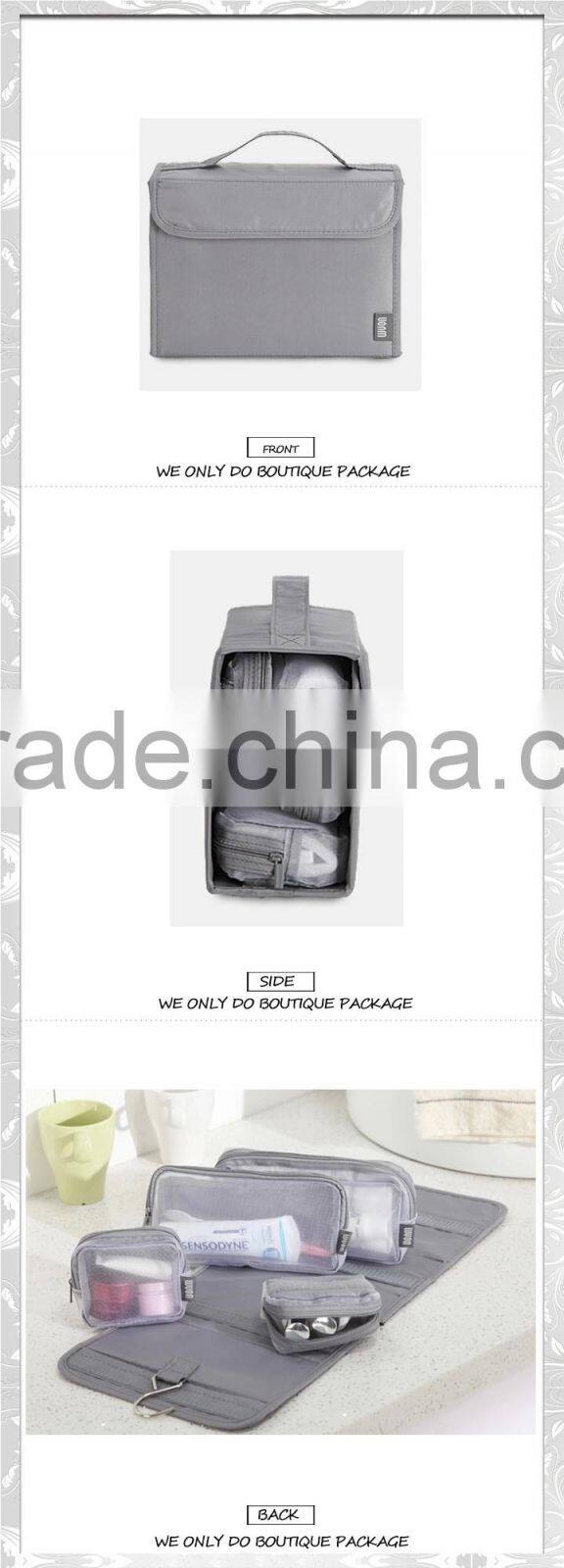 Folding men hanging travel wash toiletry bag