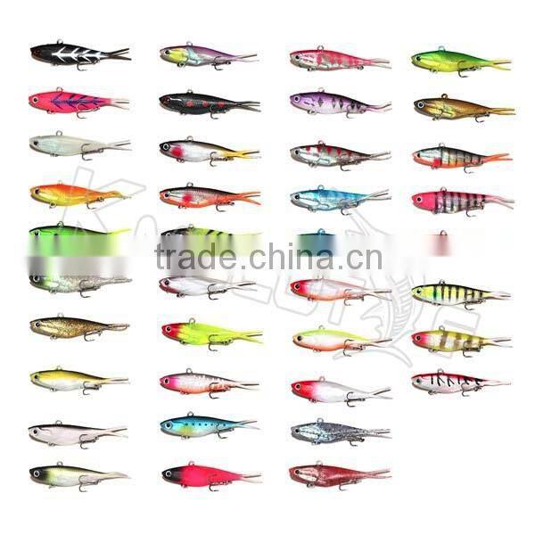 new fishing lure sinking plastic soft vibe hook lures , lead jig bait,metal jigging lure