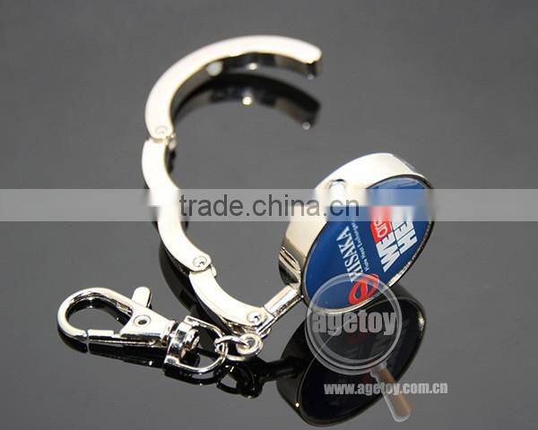 Customized Printing Promotional Zinc Alloy Metal Custom Handbag Holder With Key Holder