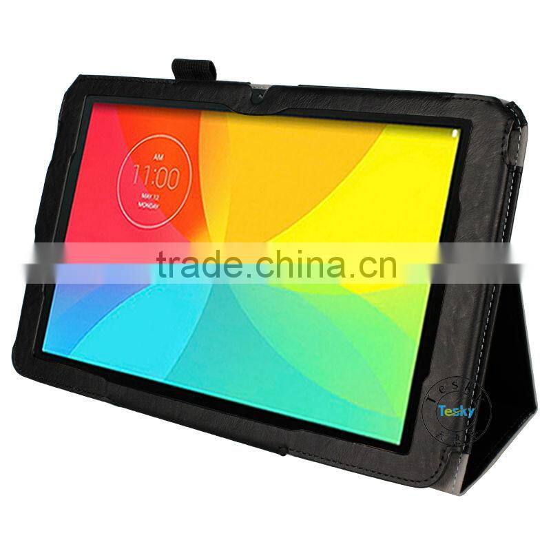 newest fold tablet cover stand leather case for lg g pad 10.1 v700 with card holder