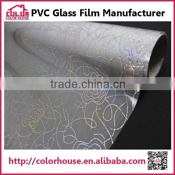 film roll adhesive glass flower decoration laser sticker
