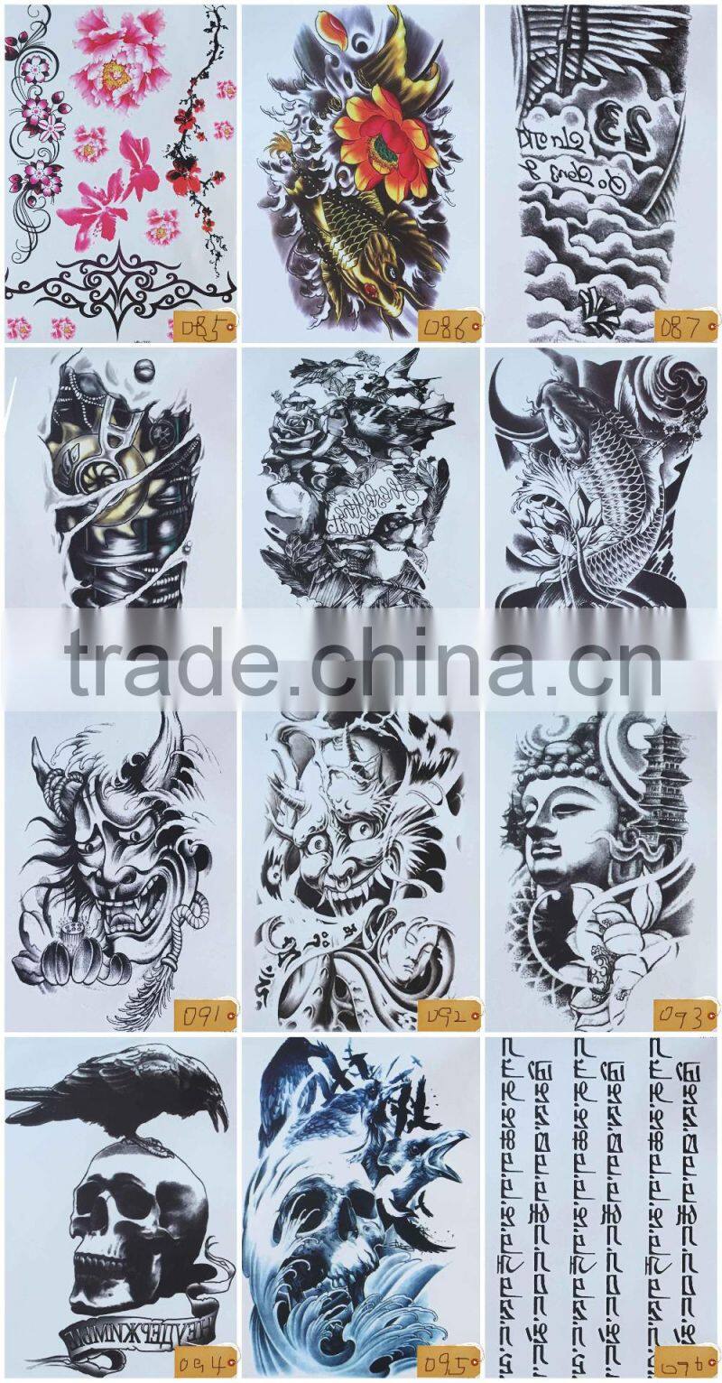 High Quality Letter Gold Flash Metallic Metal Custom Water Transfer Temporary Tattoo Stickers Body Art