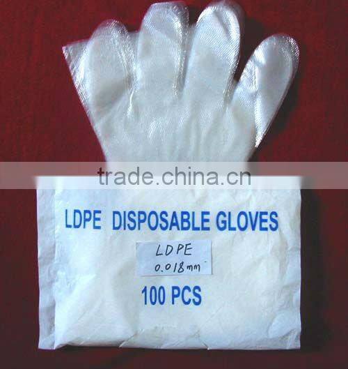 disposable plastic HDPE glove food/industry/home use