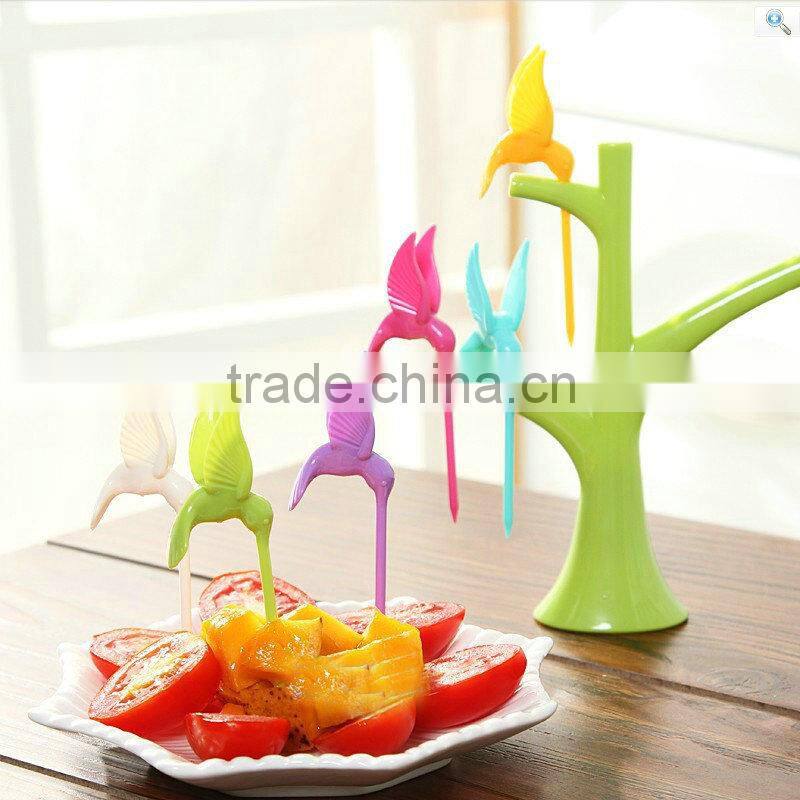 kids' plastic fruit fork set of Coconut monkey shape