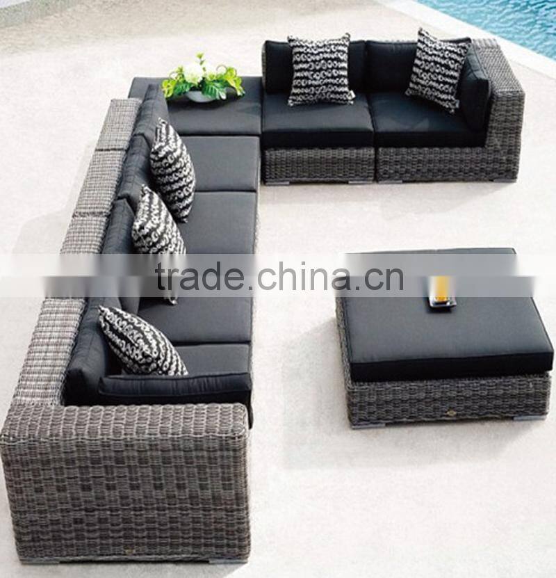 outdoor pe rattan wicker sectional sofa furniture