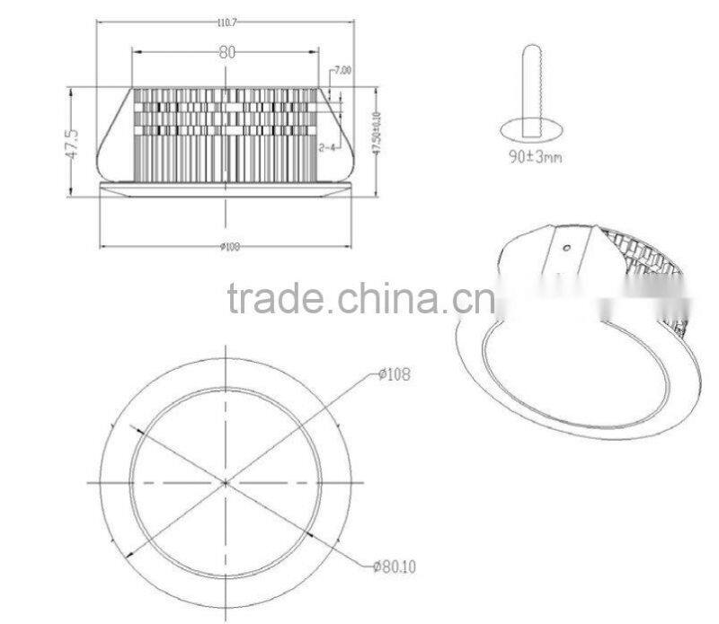 10w 3" led recessed downlight