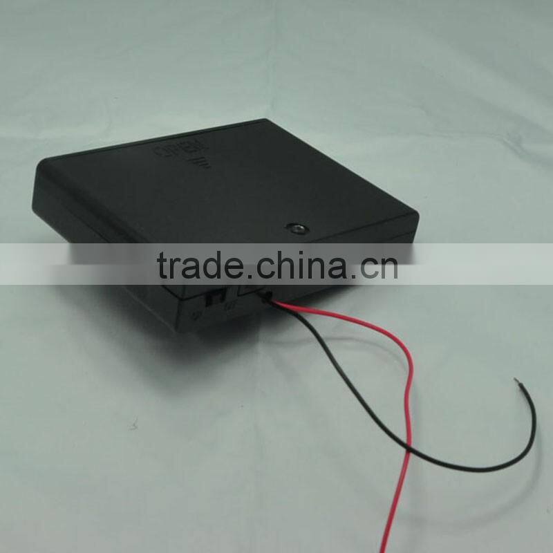 Hold 6x AA Size Battery Holder Box 12V Case With Cover ON/OFF Switch Wire Lead