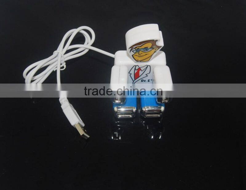 man shaped 4 ports usb 2.0 hub driver high speed mini 2.0 version 4 port USB Hub