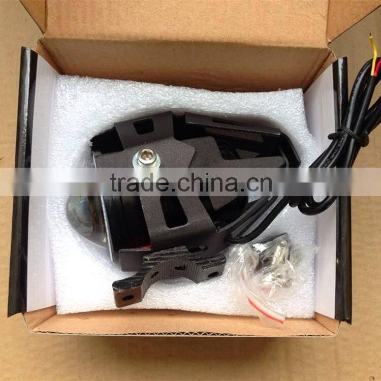 WEIKEN 15W black moto motorcycle bullet led headlight/ Motorcycle spar accessories