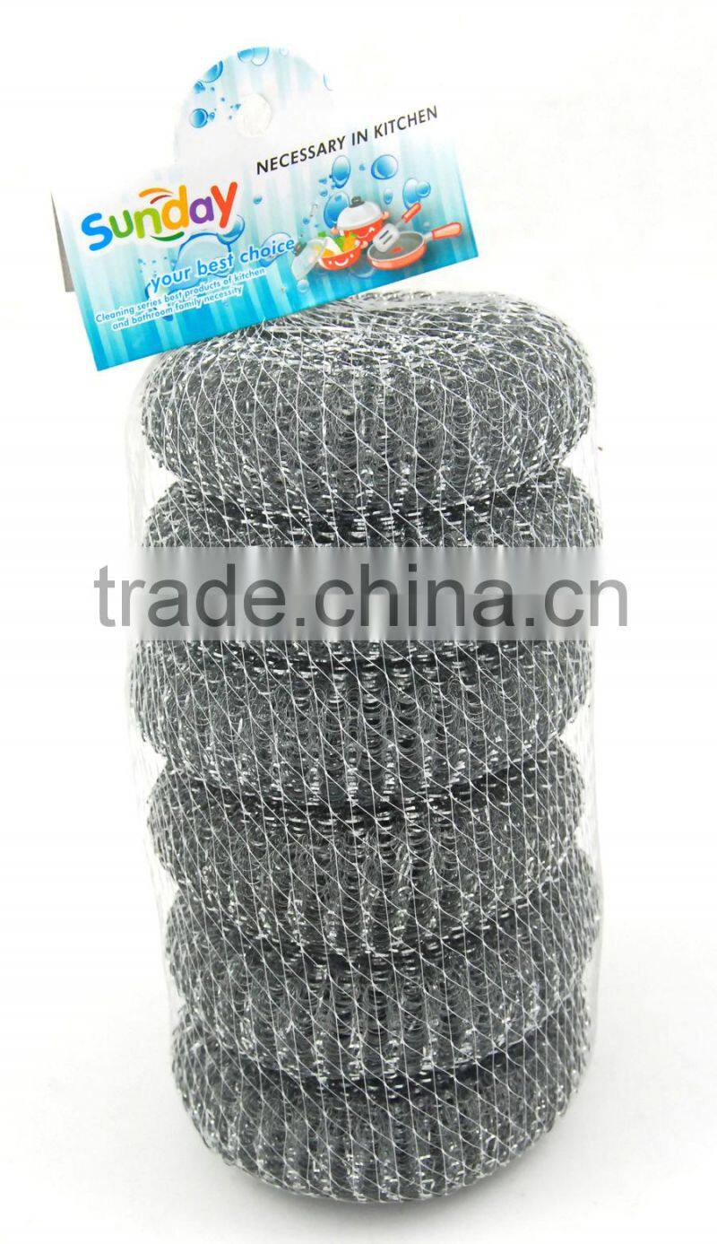 China set of 4 pc 35g galvanized mesh ball stainless steel scourers