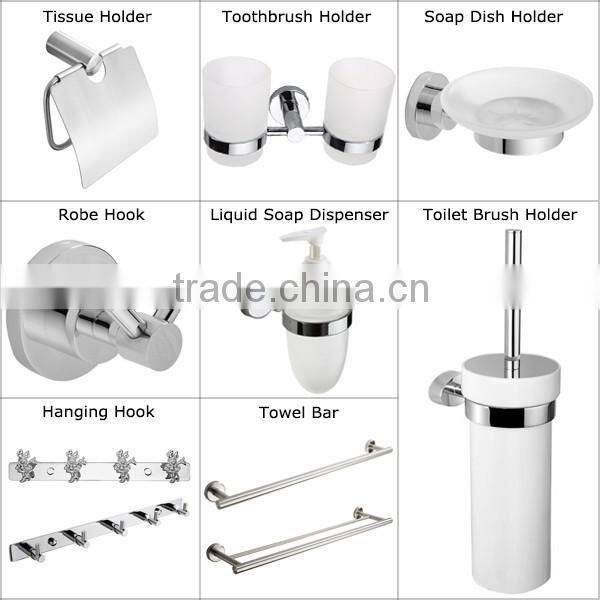 Modern Wall Mounted Low-caben Steel Bathroom hardware Accessories Sets for home bathroom 6D25