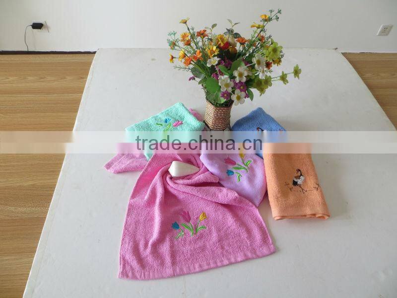 cotton Stock Embroidery face towel wholesale