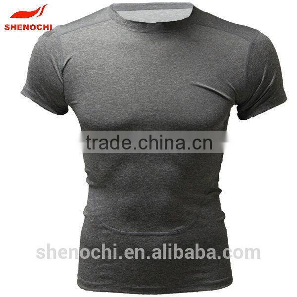 Short sleeves Cheap price skin tight t shirt mens skin tight running t-shirt