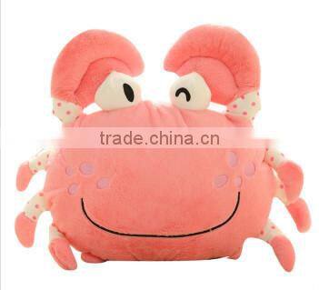plush crab shape hold pillow/plush sofa cushion/plush animal shaped hold pillow