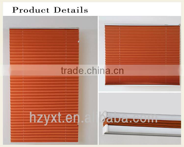 Manual control cleaning day night pleated shades for hotel