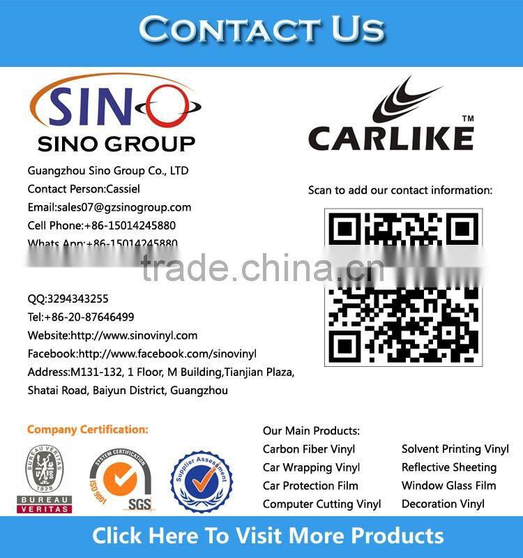 CARLIKE Air Channels Flexible White 4D Carbon Fiber Sticker Car Design