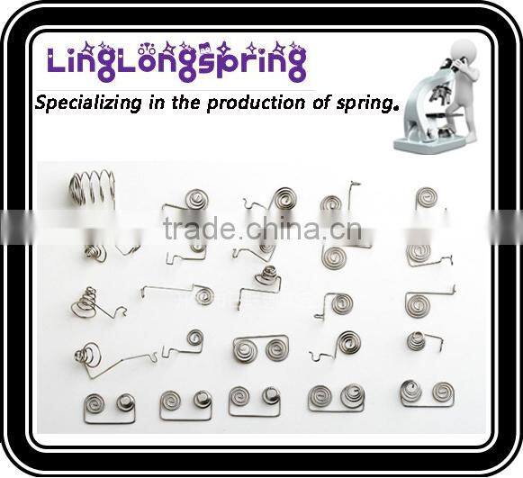 Factory made battery spring connector