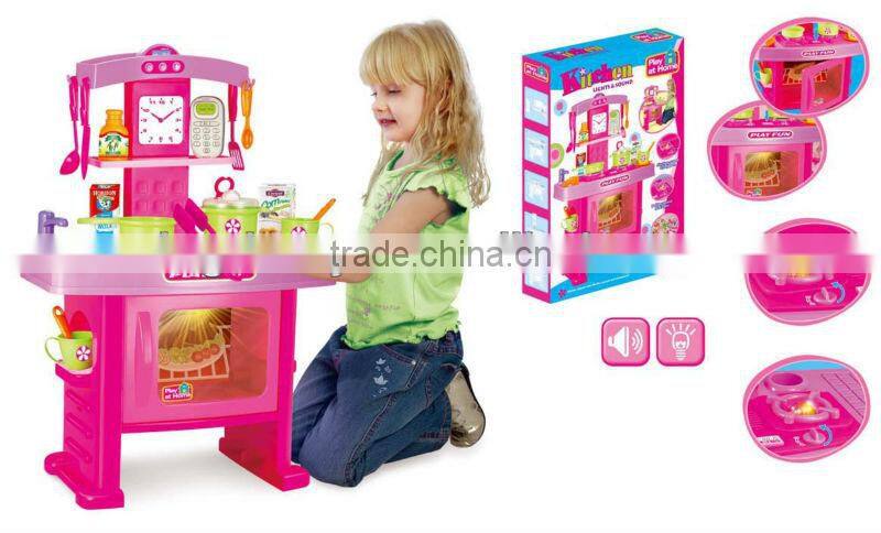 Pink color hot sell for kids barbecue utensils kitchen set for kids