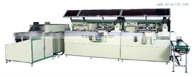 LC-120UV-2 2 color round automatic silk screen print machine