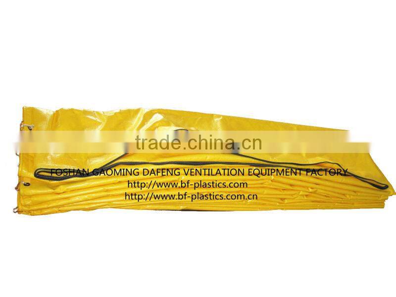 Zipper ends lay flat air supply duct hose for tunnel and coal mine ventilation