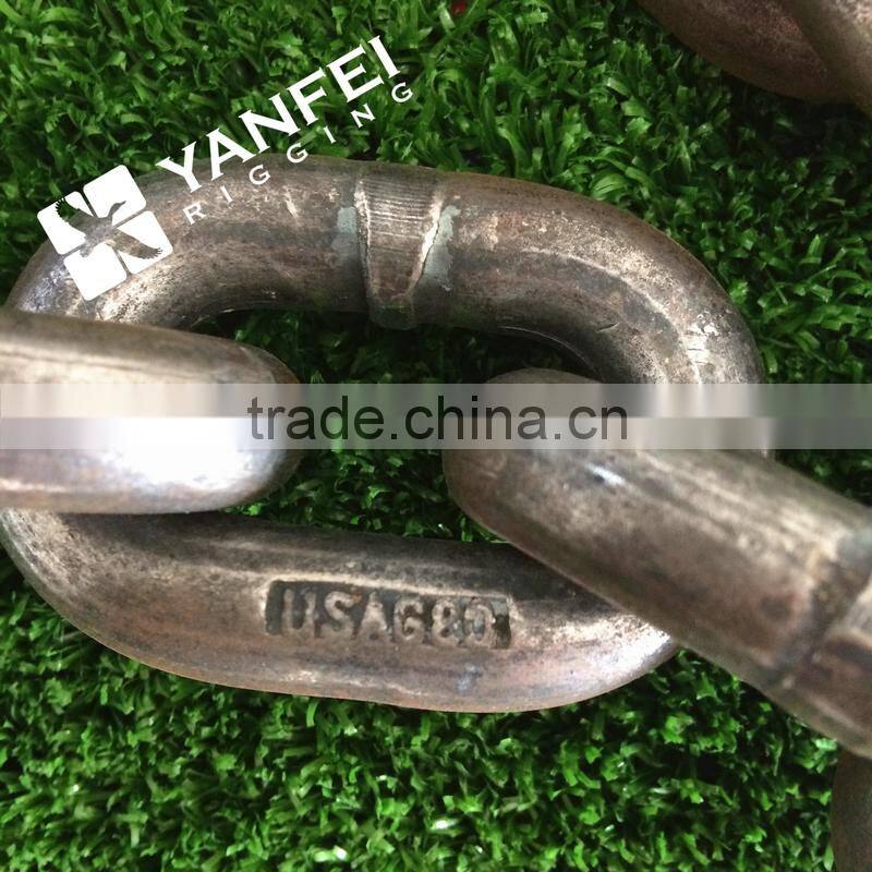Standard Grade 80 Zinc Plated Lifting Chain For Marine Hardware And Other G80 Hardware