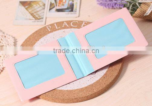 Plastic gift lovely flower print card holder with high quality