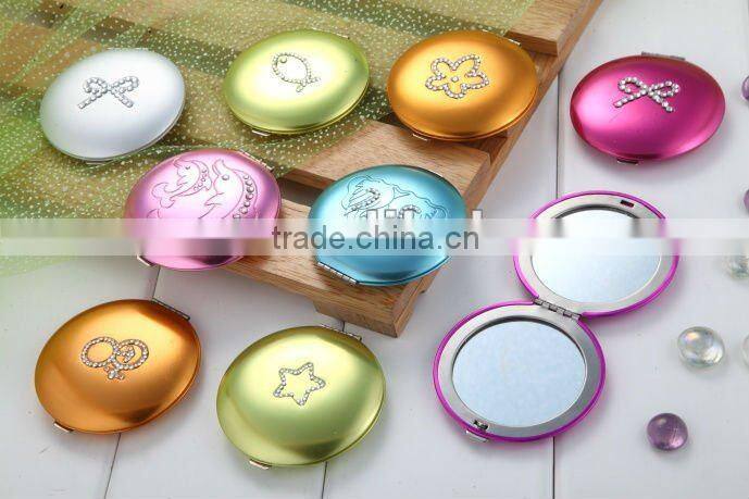 compact cosmetic mirror with logo imprint for promotional