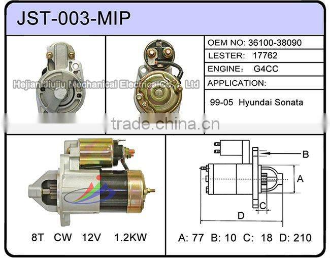 12V 1.2KWPMGR Hyundai Santa 36100-38090