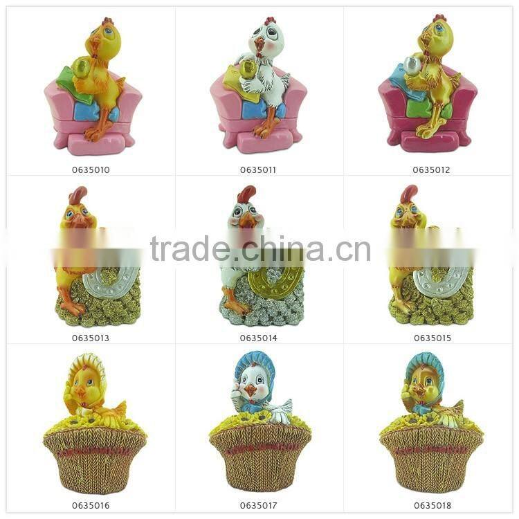 Zodiac Sign Chicken Figurine 2017 New Year Decoration