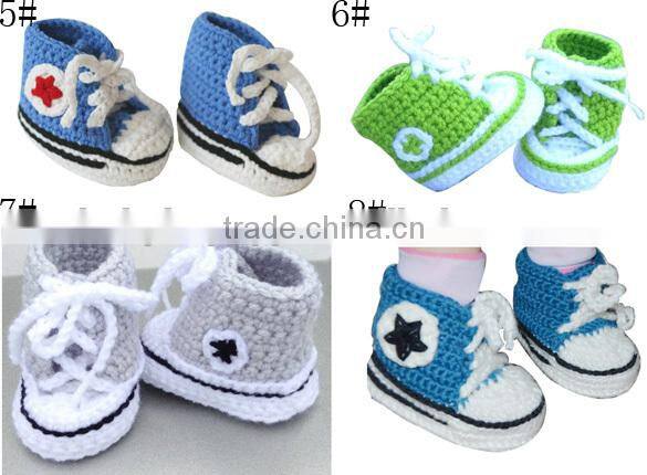 Best selling nice design pretty crochet baby booties