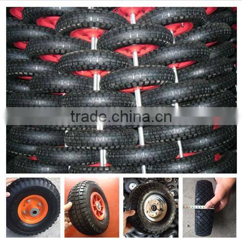 China factory of metal rim small natural rubber pneumatic wheelbarrow wheel