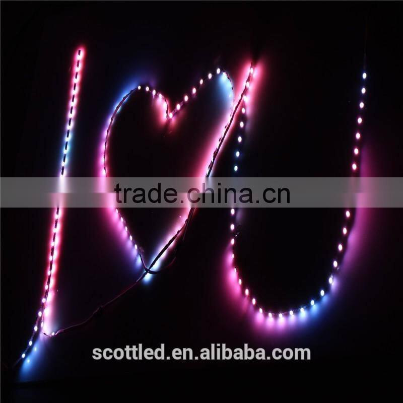 flexible rgb led strip 5mm PCB with smd 5050 rgb non-waterproof sk6812 mini led strip