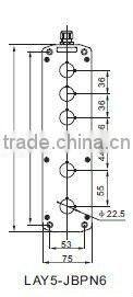 hot sale 22mm six holes push button control box parts/accessories IP54
