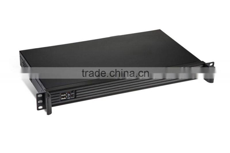 1U 19 inch standard embedded server chassis with Pentium dual core G3250, 3.2G, 2G/32G SSD, 250 watts, turbinr cooling