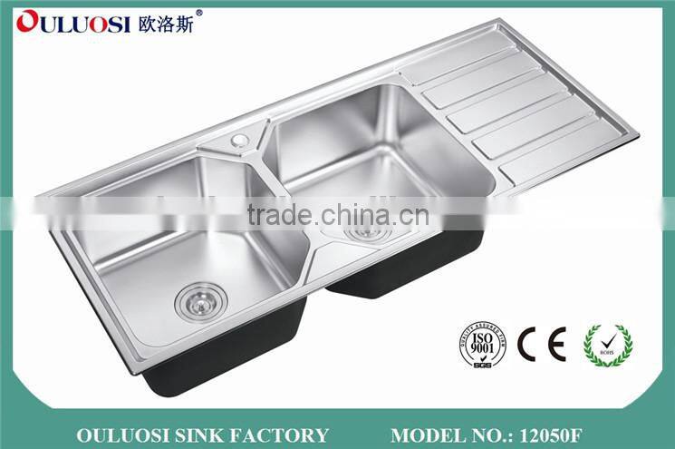 304 stainless steel kitchen sink double bolw basin