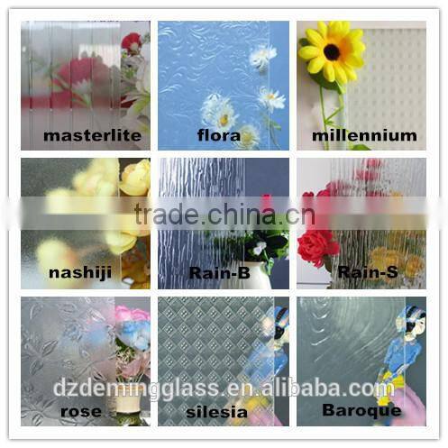 high quality 3-19mm aqualite patterned glass with CE,CCC,ISO certification