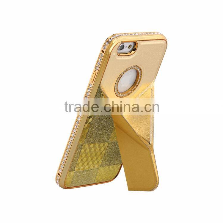 Wholesale For ip6s Leather Material Mobile Phone Stand Back Cases