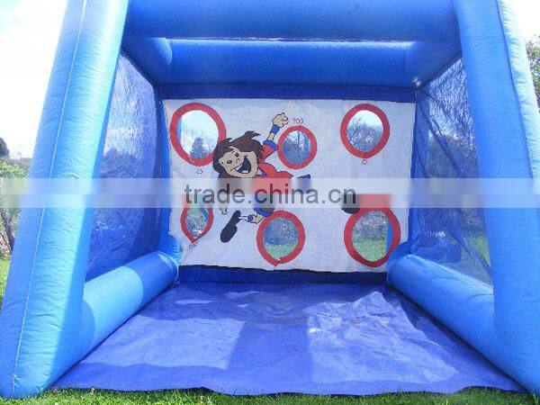 PVC penalty pitch inflatable football pitch soccer goal game with score holes,inflatable football tunnel mini soccer pitches