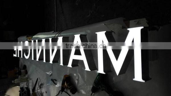 Frontlit 3d logo embossing acrylic letter sign