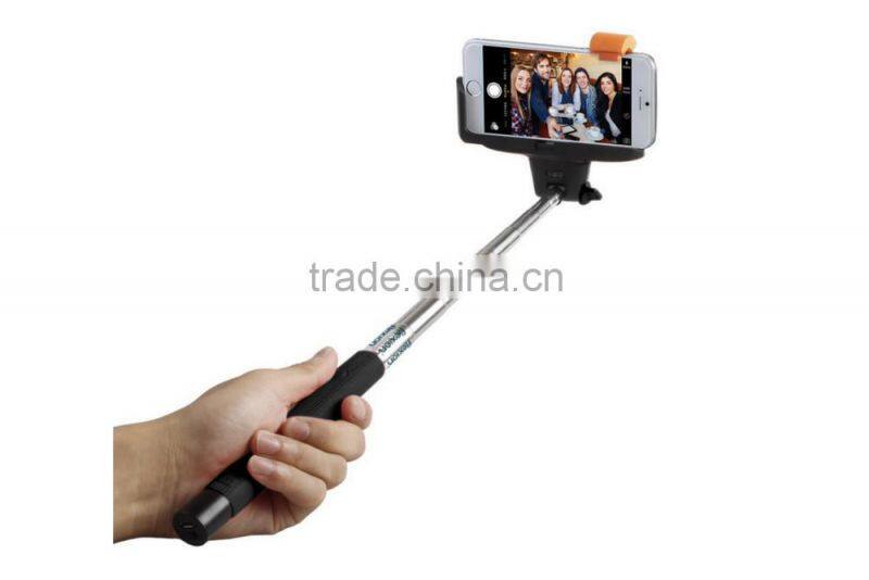 2-In-1 Self-portrait Monopod Extendable Selfie Stick with built-in Bluetooth Remote Shutter With Adjustable Grip Holder