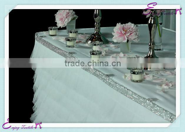 YHK#84 fancy table skirt - polyester banquet wedding wholesale chair cover sash table cloth skirt linen