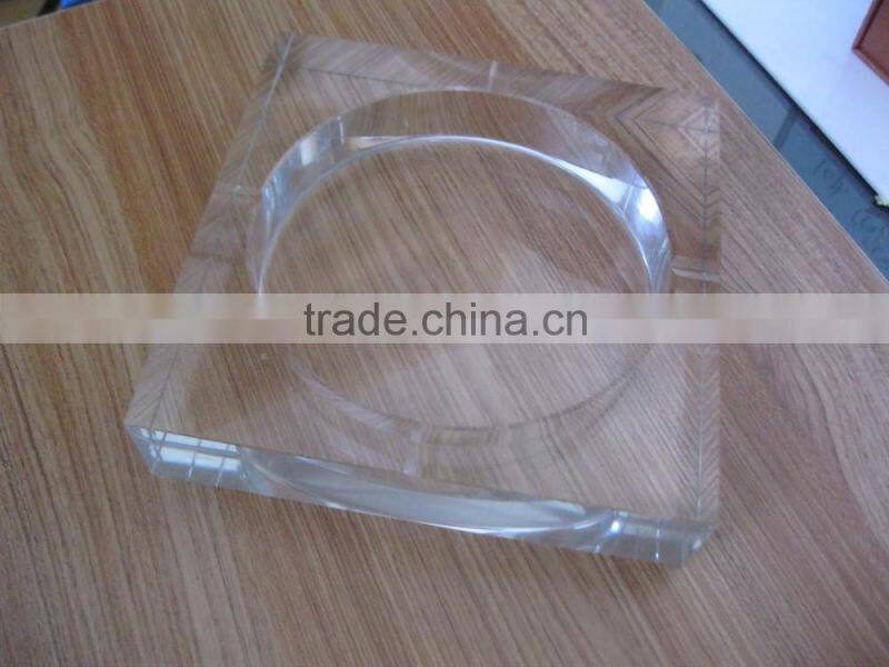 Square Antique Glass smoking Ashtray For Hotel Table Decoration