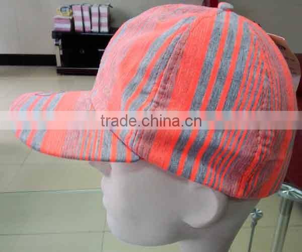 WLLS030349 Brightly peach stripe lady high quality golf caps