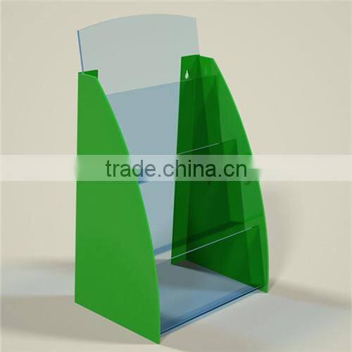 A5 clear beautiful desktop acrylic brochure holder,brochure display stand,brochure display with sign