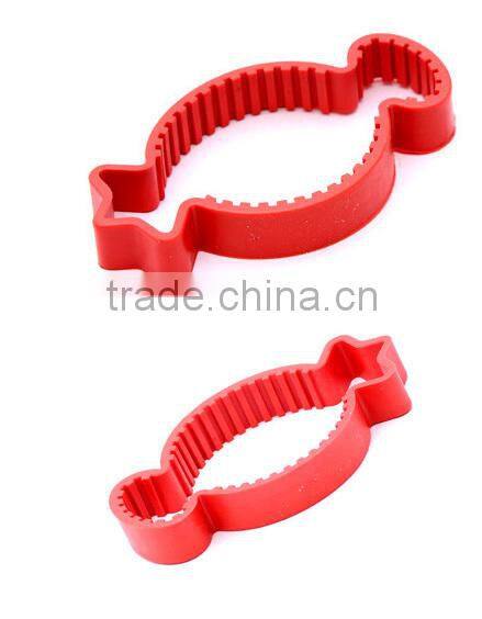 Fashionable cute shape soft silicone bottle opener jar opener with high quality