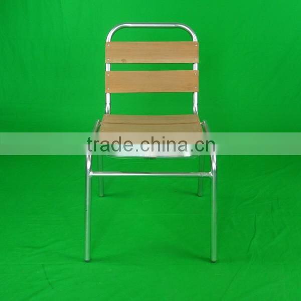 restaurant furniture aliminum modern design relaxing armless wooden dining chair yc055