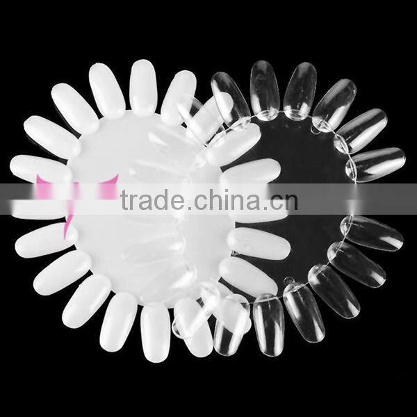 20 tips ellipse shape nail gel polish color chart/oval color wheel